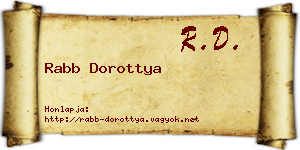 Rabb Dorottya névjegykártya